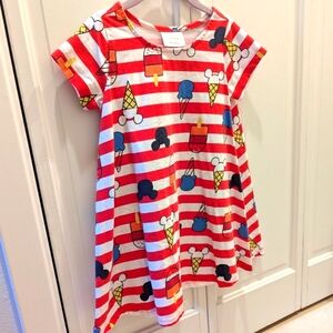 Hanna Andersson Disney Mickey Ice Cream Stripe Dress 4